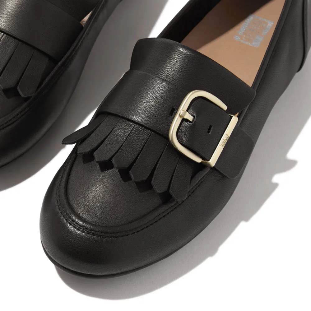 รองเท้าโลฟเฟอร์ ผู้หญิง รุ่น ALLEGRO FRINGE BUCKLED LEATHER LOAFERS