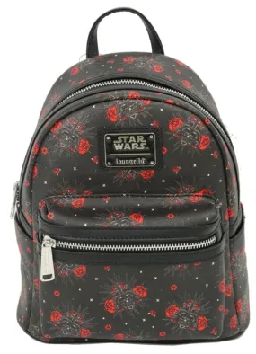 10" Star Wars - Darth Vader Sugar Skull Faux Leather Mini Backpack Bag Loungefly US Exclusive