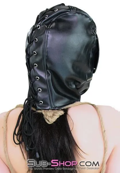 8962DL      Zipper Mouth Hood with Removable Blindfold - LAST CHANCE - Final Closeout!