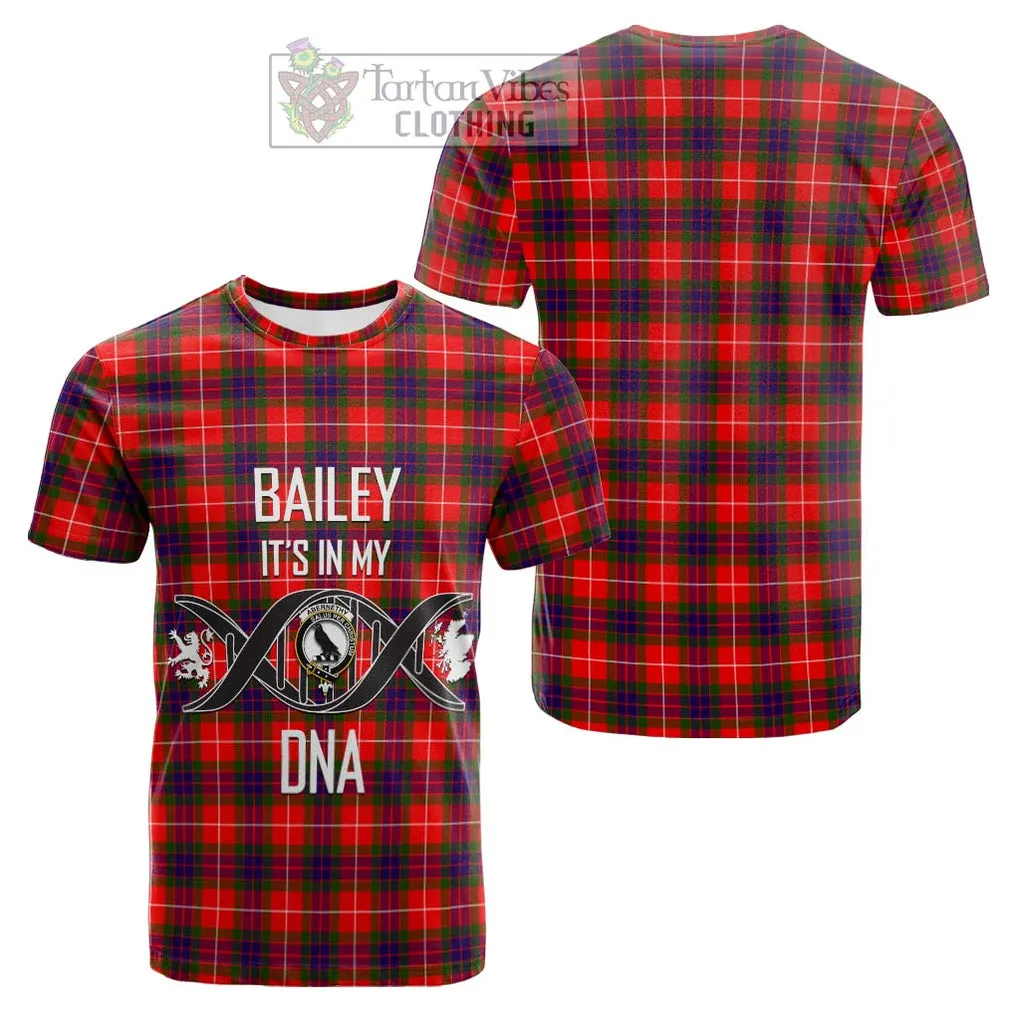 Abernethy Tartan Cotton T-shirt with Family Crest DNA In Me Style