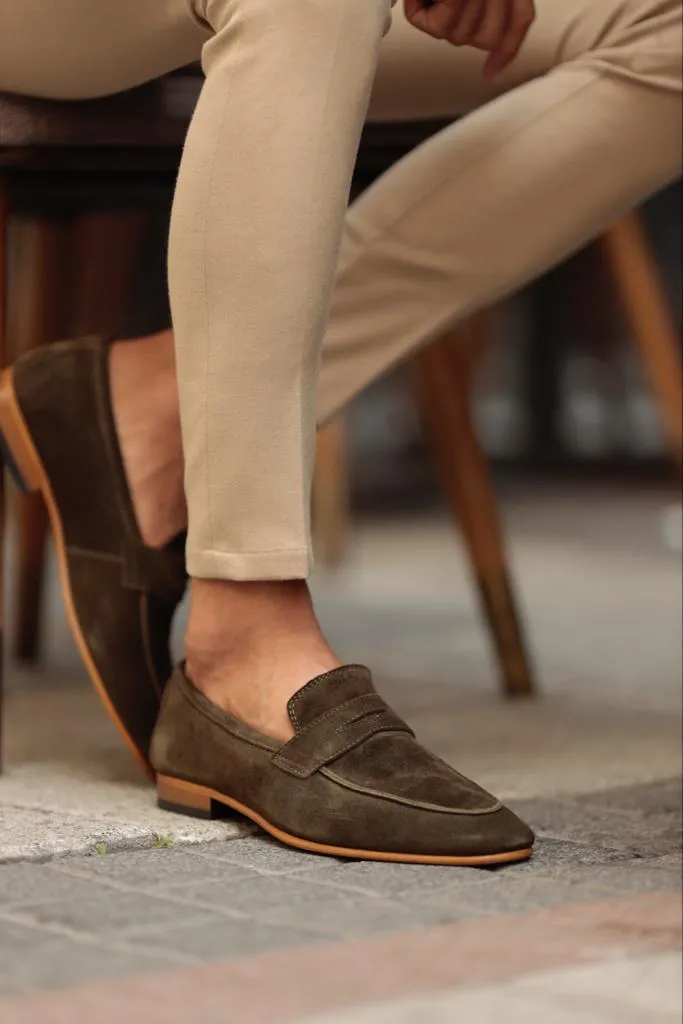 Ace Neolite Khaki Suede Loafers