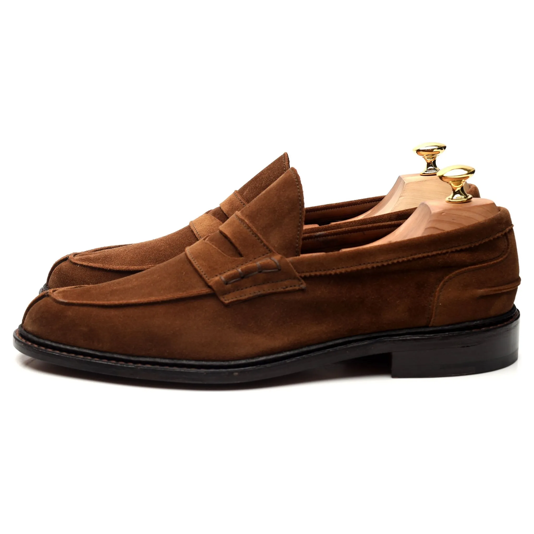 'Adam' Tan Brown Suede Loafers UK 10