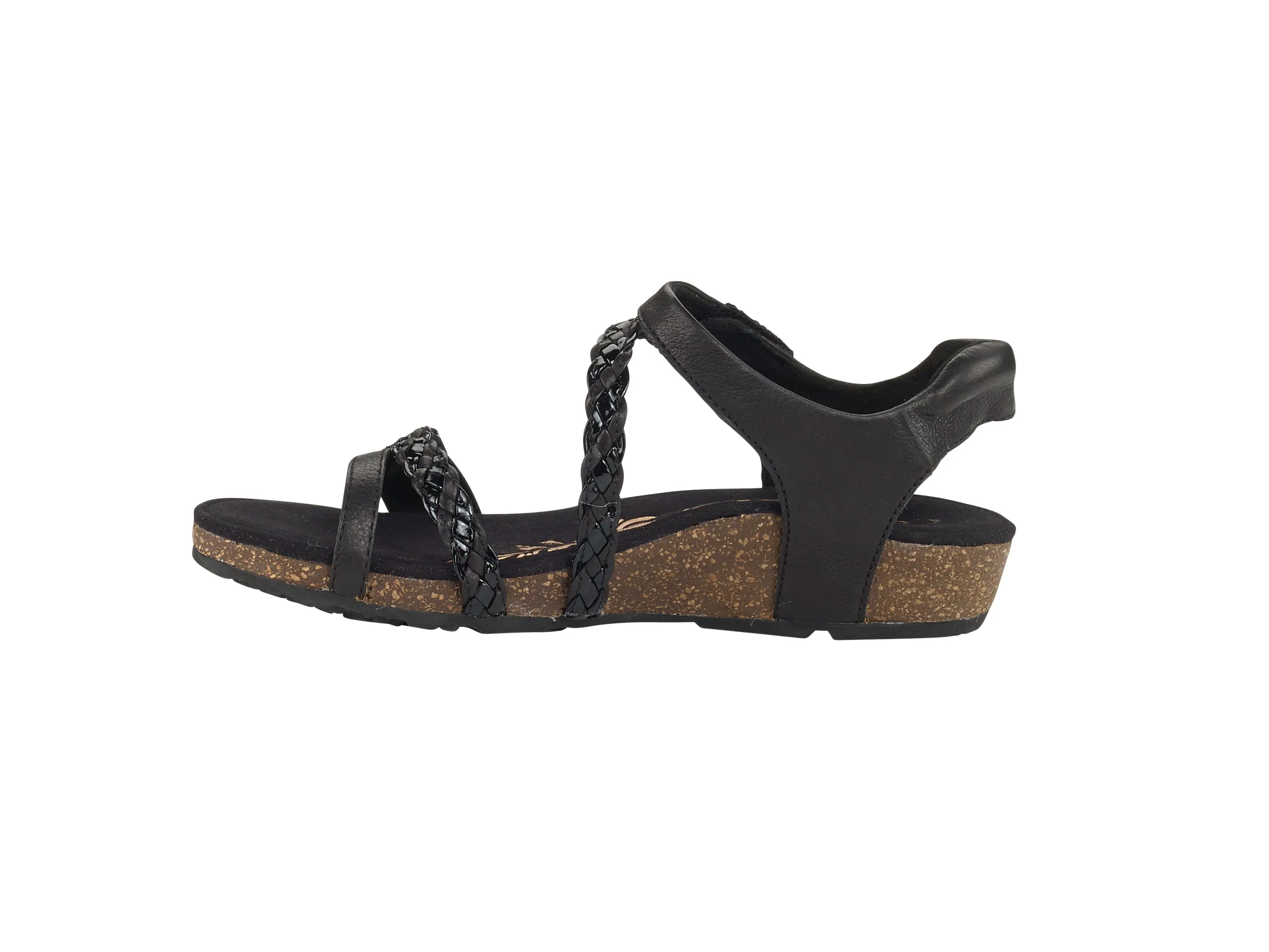 Aetrex Jillian Quarter Strap Black Women's