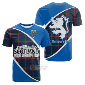 Agnew Family Crest Tartan Cotton T-shirt Celebrate Saint Andrew's Day in Style