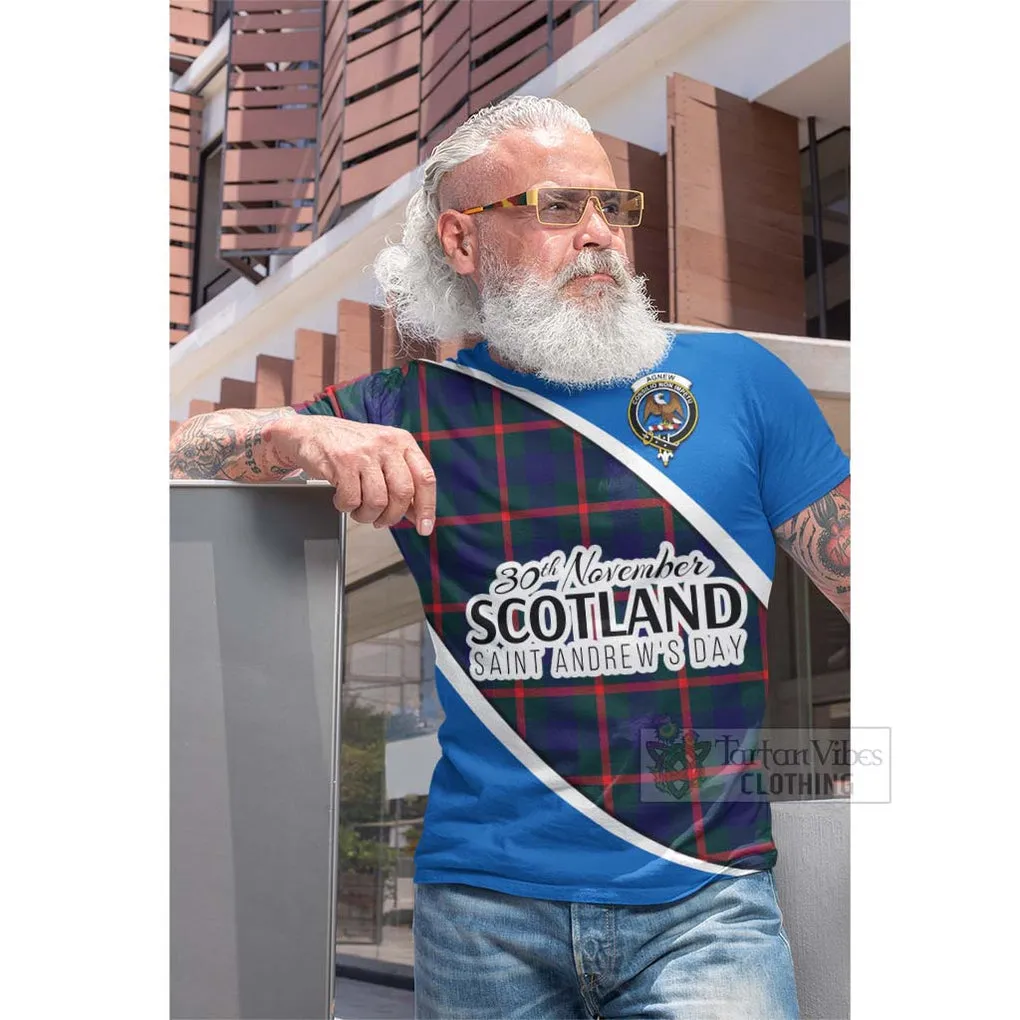 Agnew Family Crest Tartan Cotton T-shirt Celebrate Saint Andrew's Day in Style