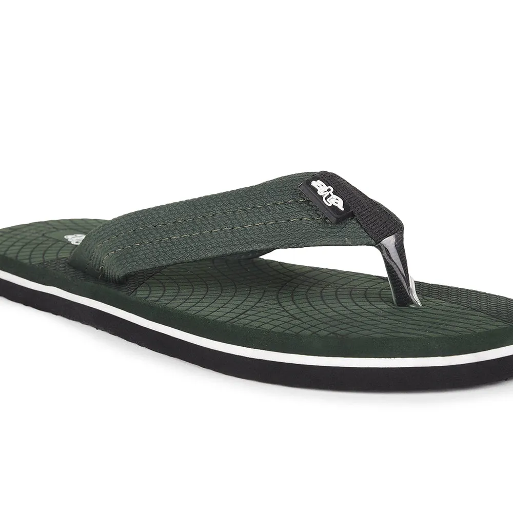 AHA Casual Olive Green Flip Flop For Men ORTHO-20 By Liberty