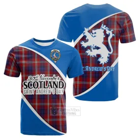 Ainslie Family Crest Tartan Cotton T-shirt Celebrate Saint Andrew's Day in Style