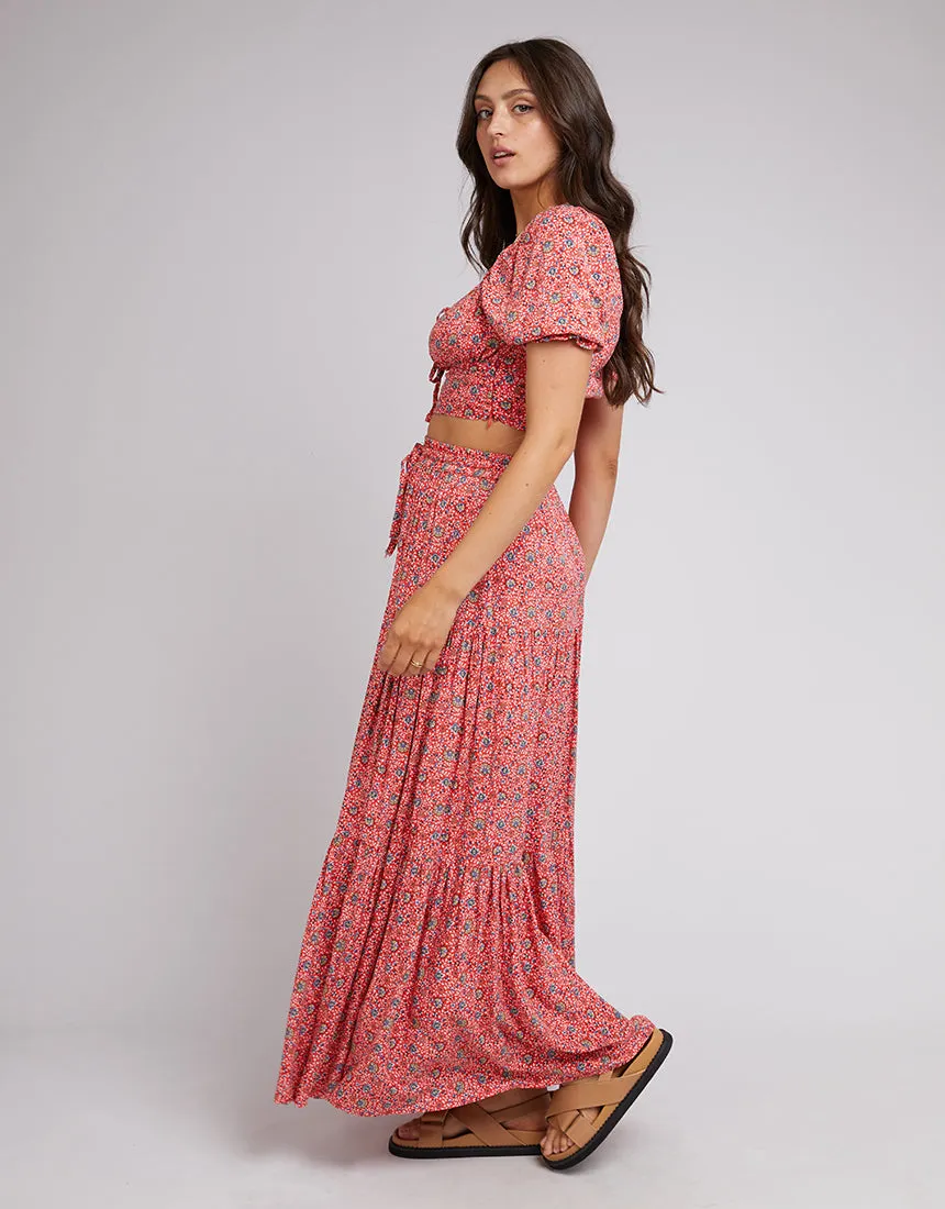 All About Eve Rosanna Floral Maxi Skirt Red