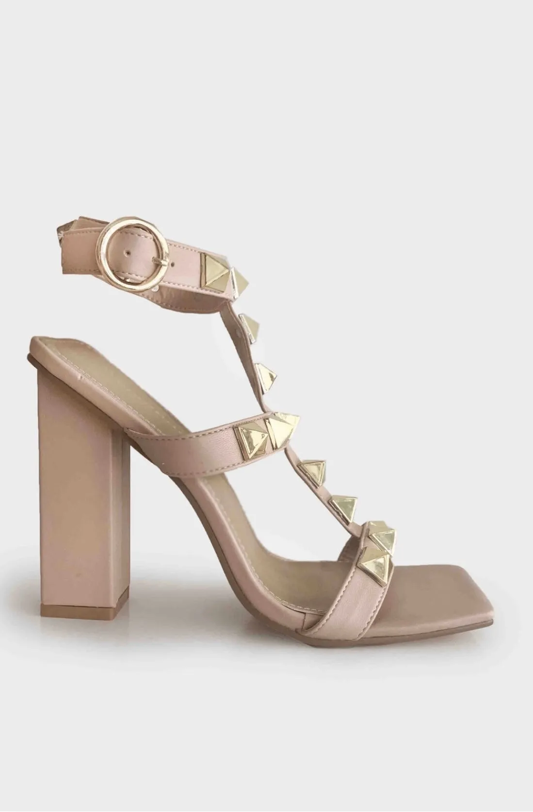 All Eyes On You Rockstud Heels Sandals