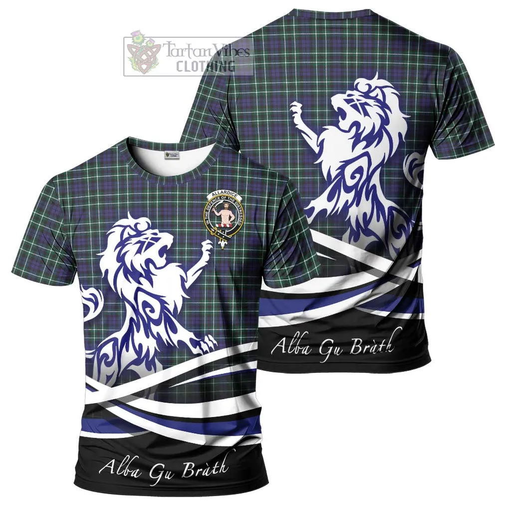 Allardice Tartan Cotton T-shirt with Alba Gu Brath Regal Lion Emblem