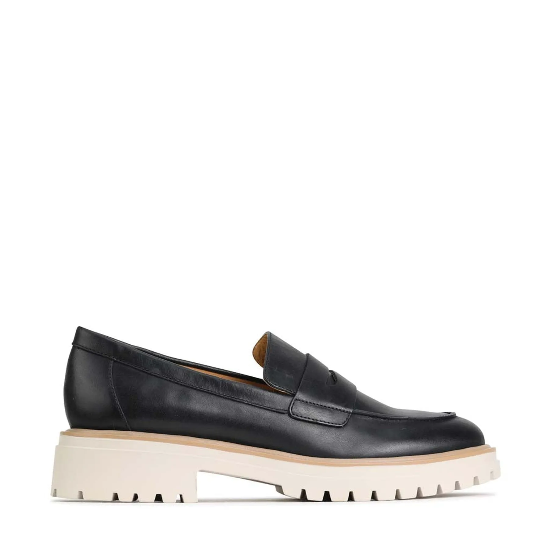 ANITA LEATHER HEEL LOAFERS