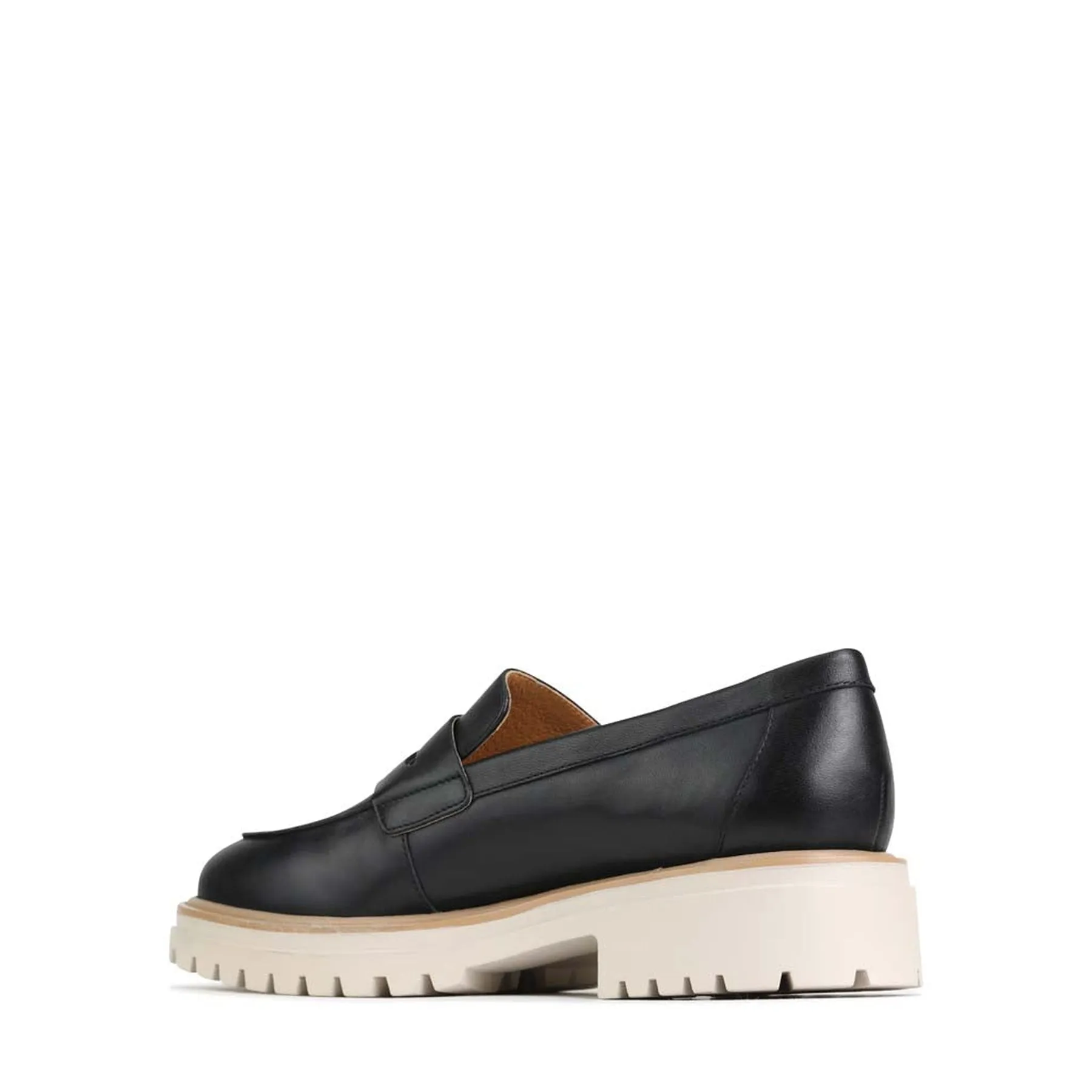 ANITA LEATHER HEEL LOAFERS