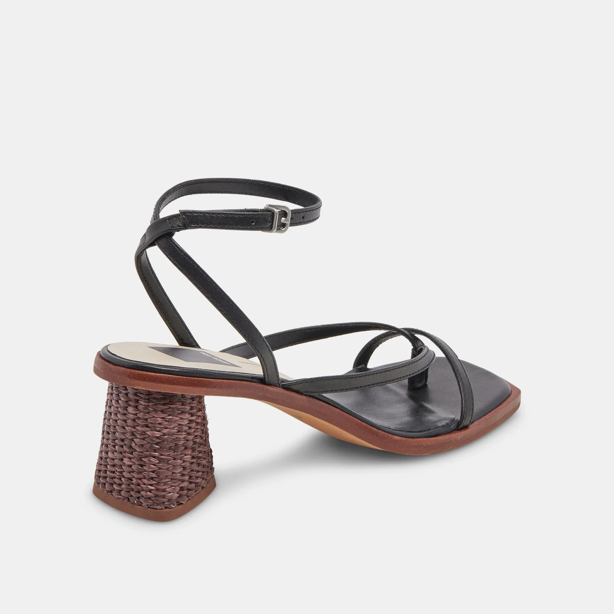 BANITA WIDE SANDALS BLACK LEATHER