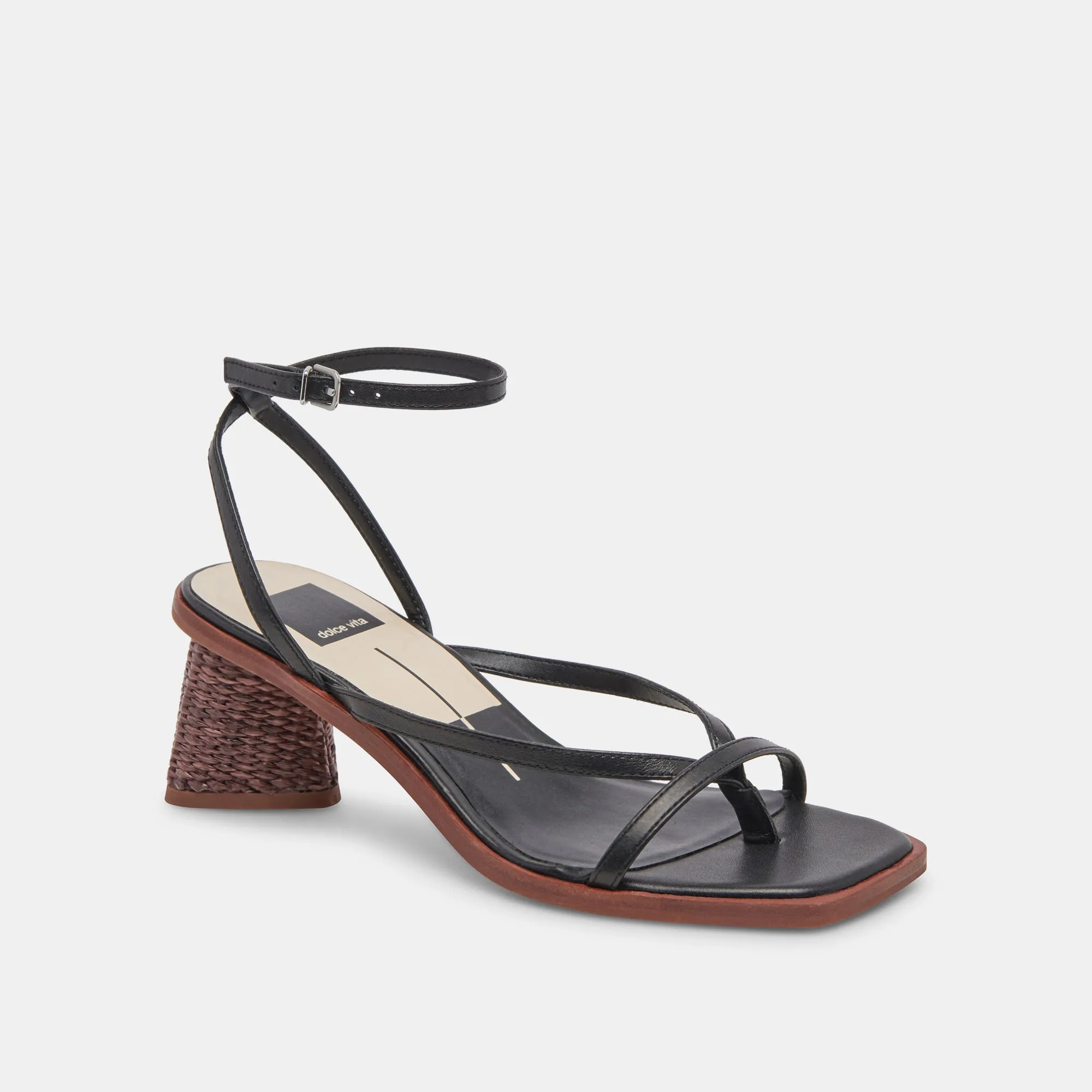 BANITA WIDE SANDALS BLACK LEATHER