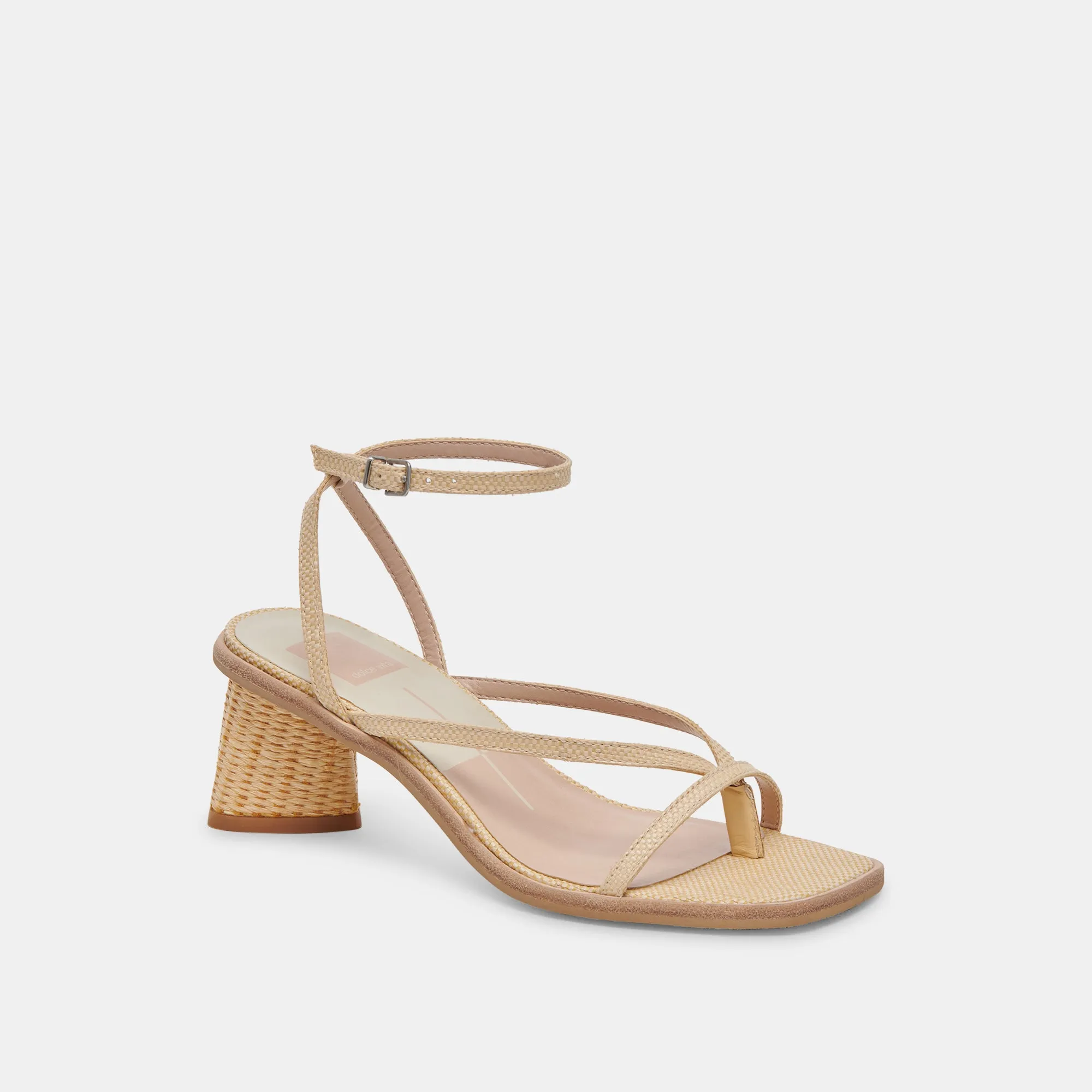 BANITA WIDE SANDALS LT NATURAL RAFFIA