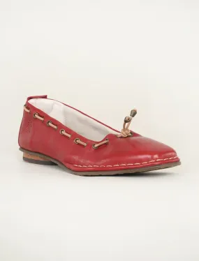 Bapi Square Toe Flats, Red Velvet