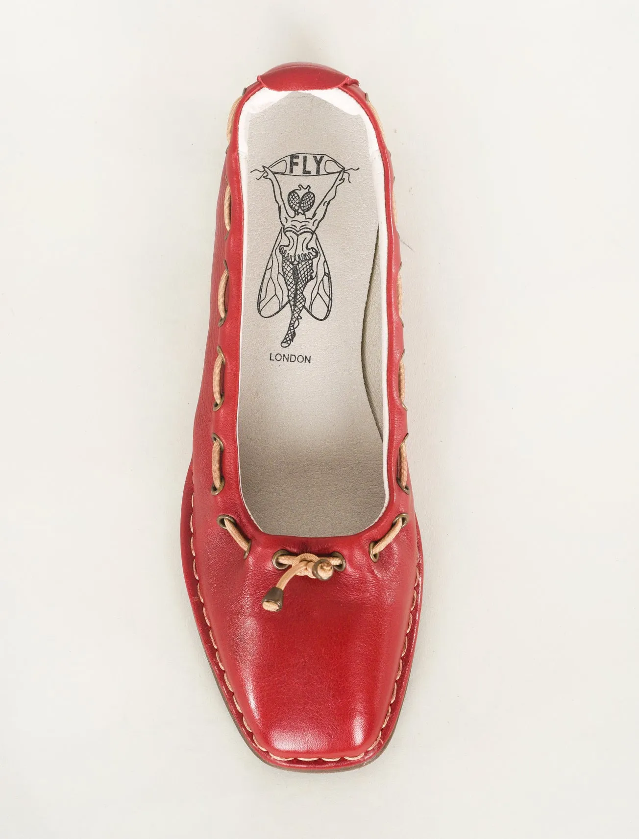 Bapi Square Toe Flats, Red Velvet