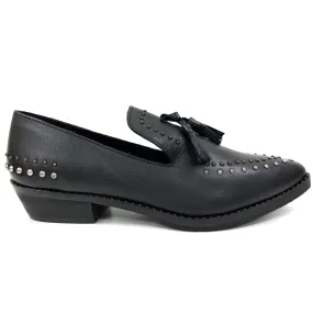 Bella Black Studded Mules