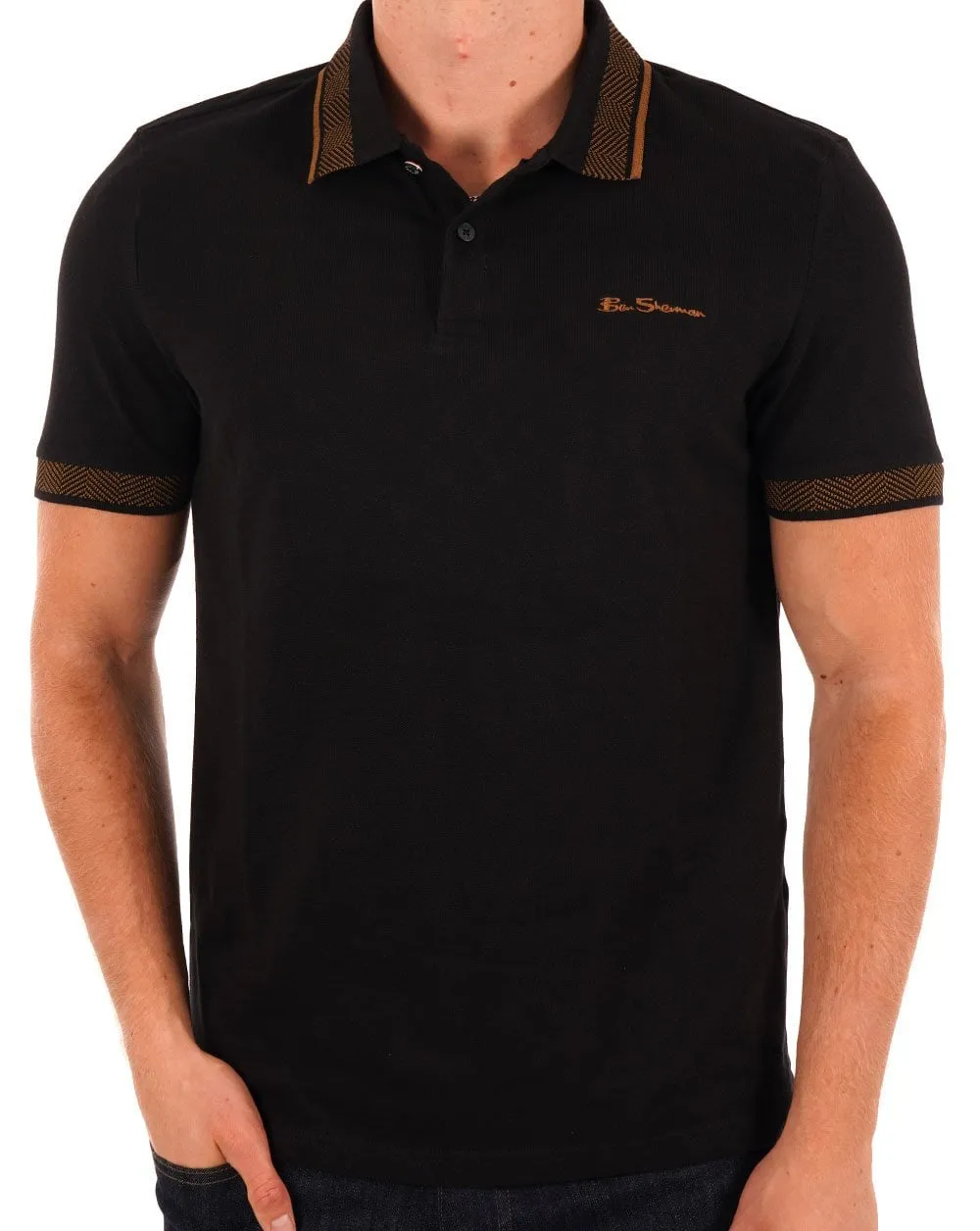 Ben Sherman - Collar Interest Polo Black