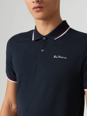 Ben Sherman Organic Signature Polo Navy White BS0059310ORNVW