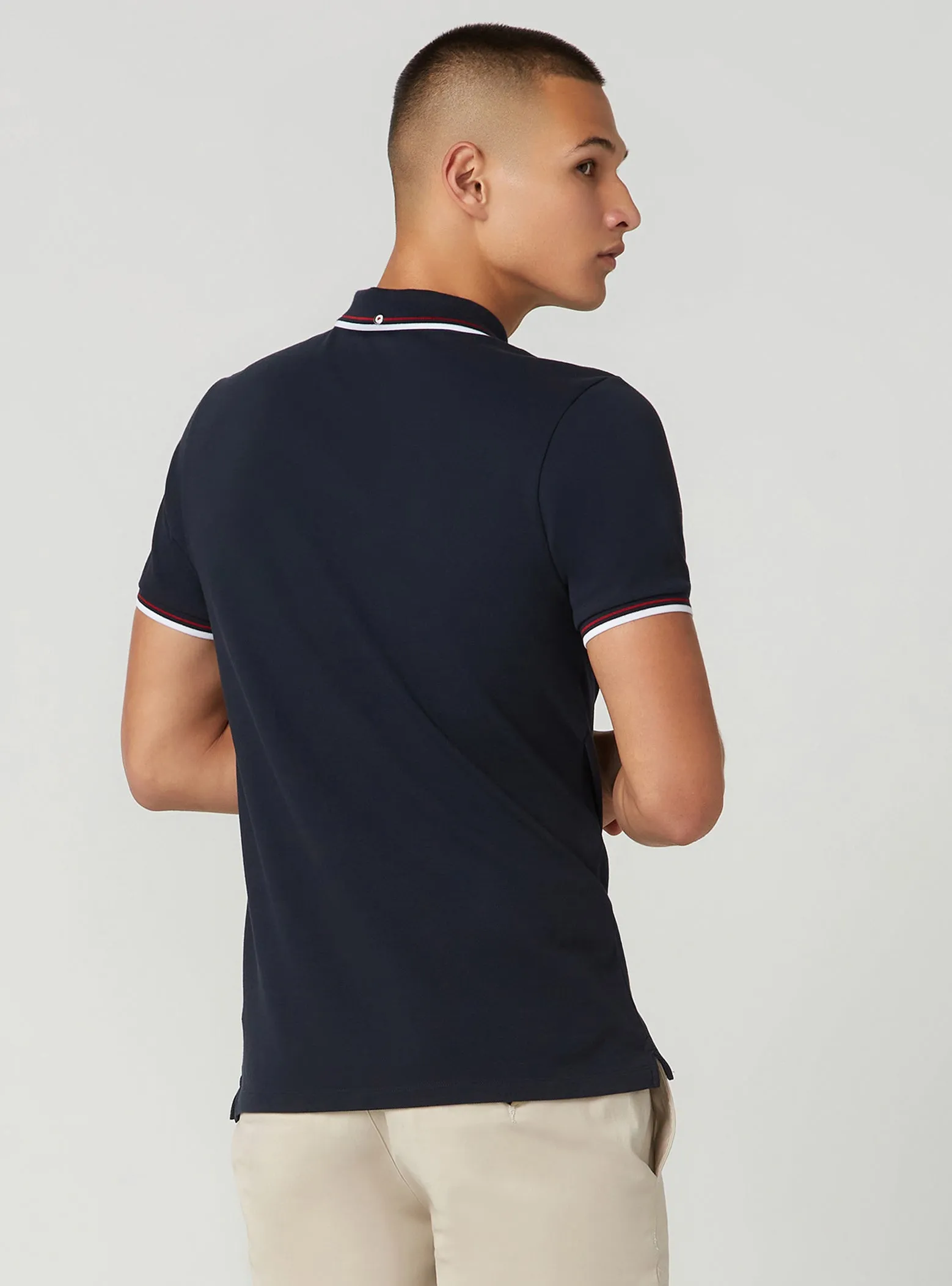 Ben Sherman Organic Signature Polo Navy White BS0059310ORNVW