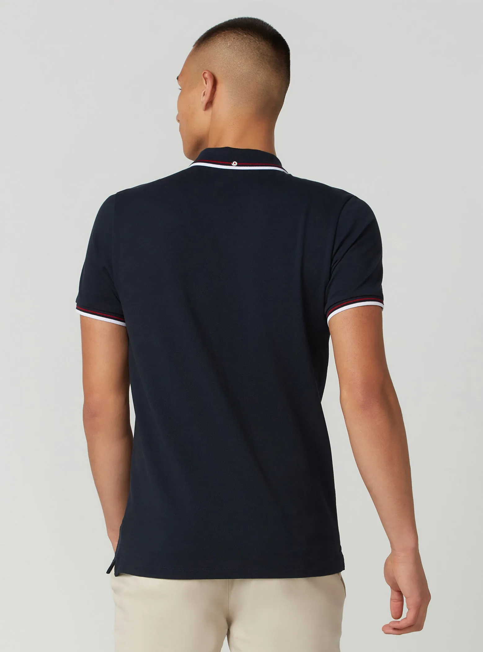 Ben Sherman Organic Signature Polo Navy White BS0059310ORNVW