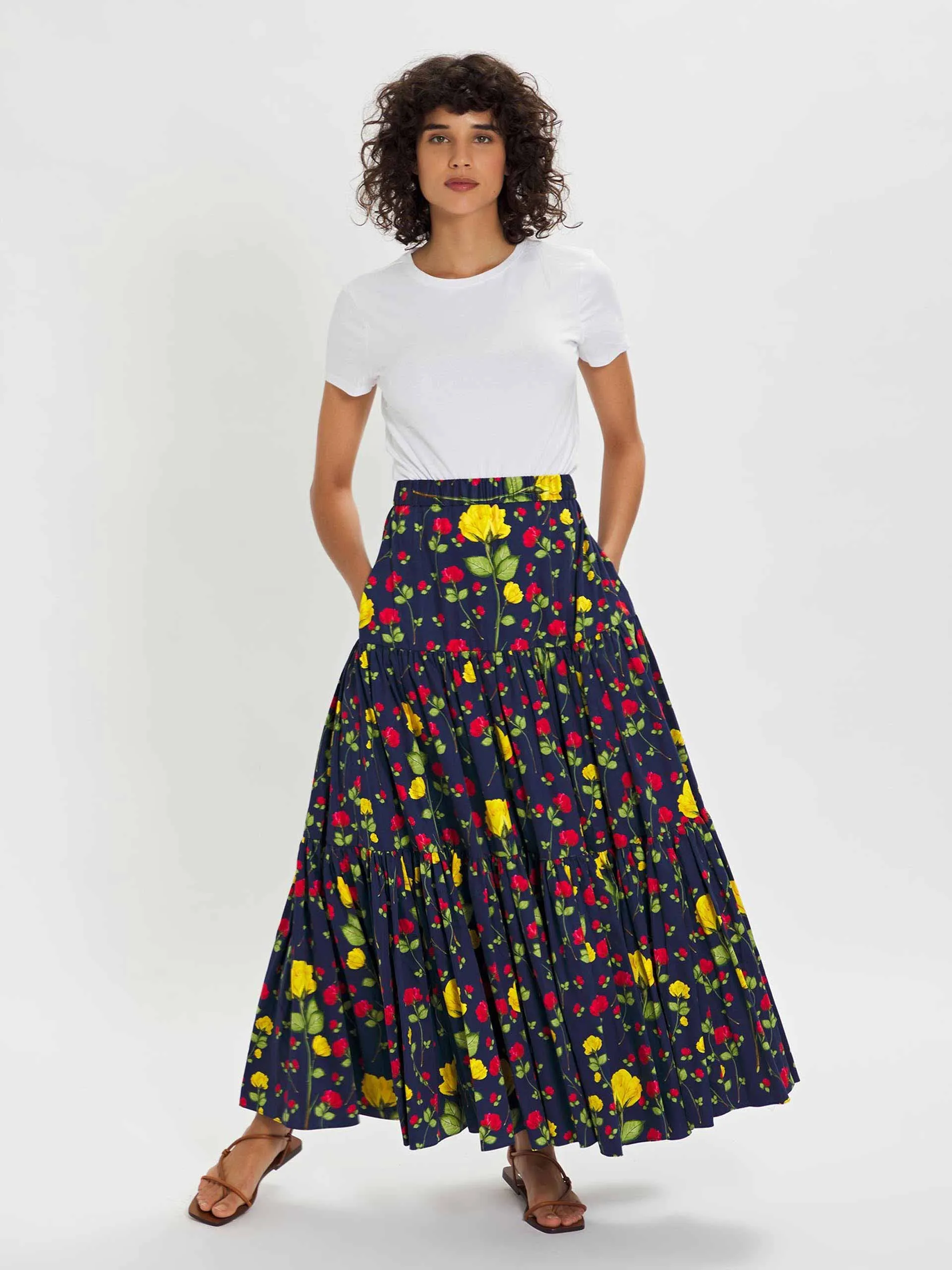 Billie floral maxi skirt