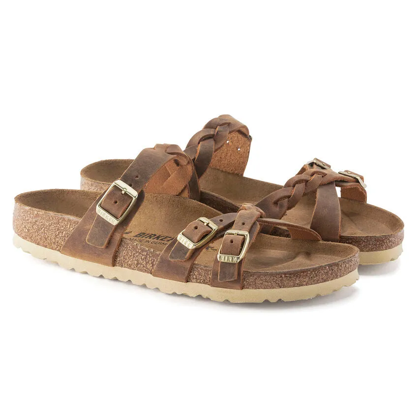 BIRKENSTOCK Women's Franca Oiled Leather (Cognac - Wide Fit)