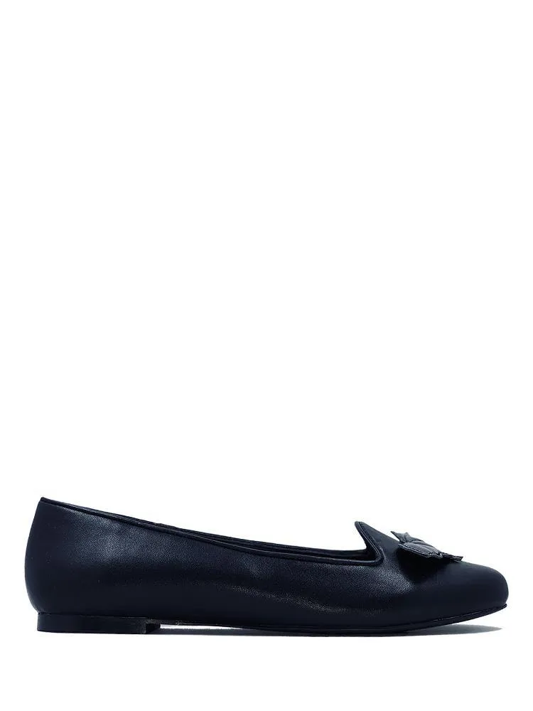 Black Lydia Bat Flats