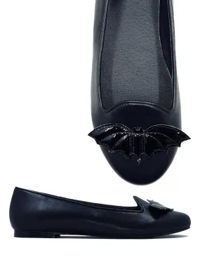 Black Lydia Bat Flats