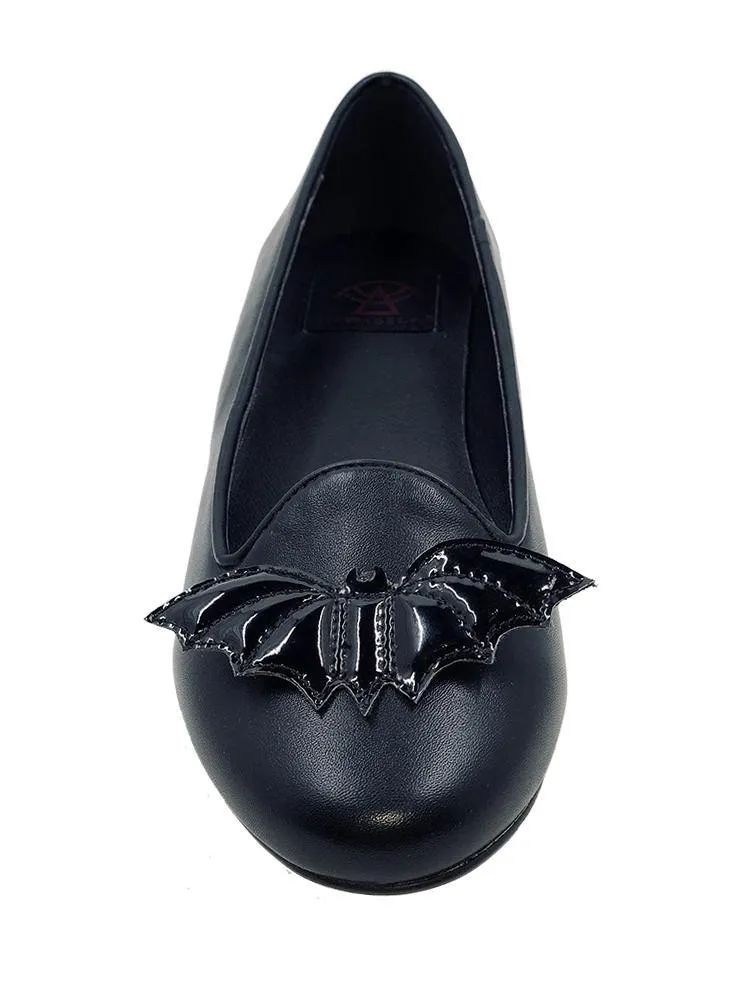 Black Lydia Bat Flats