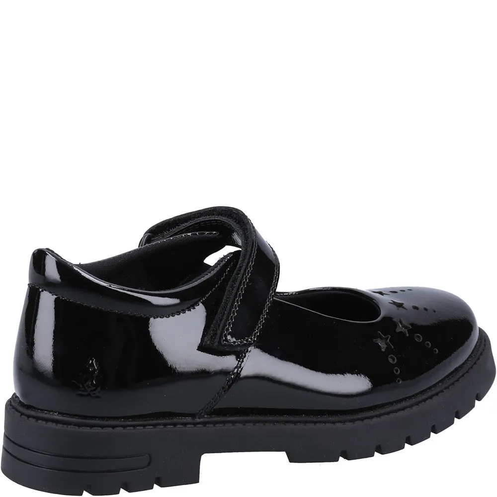 Black Sabrina Patent Junior School Shoes