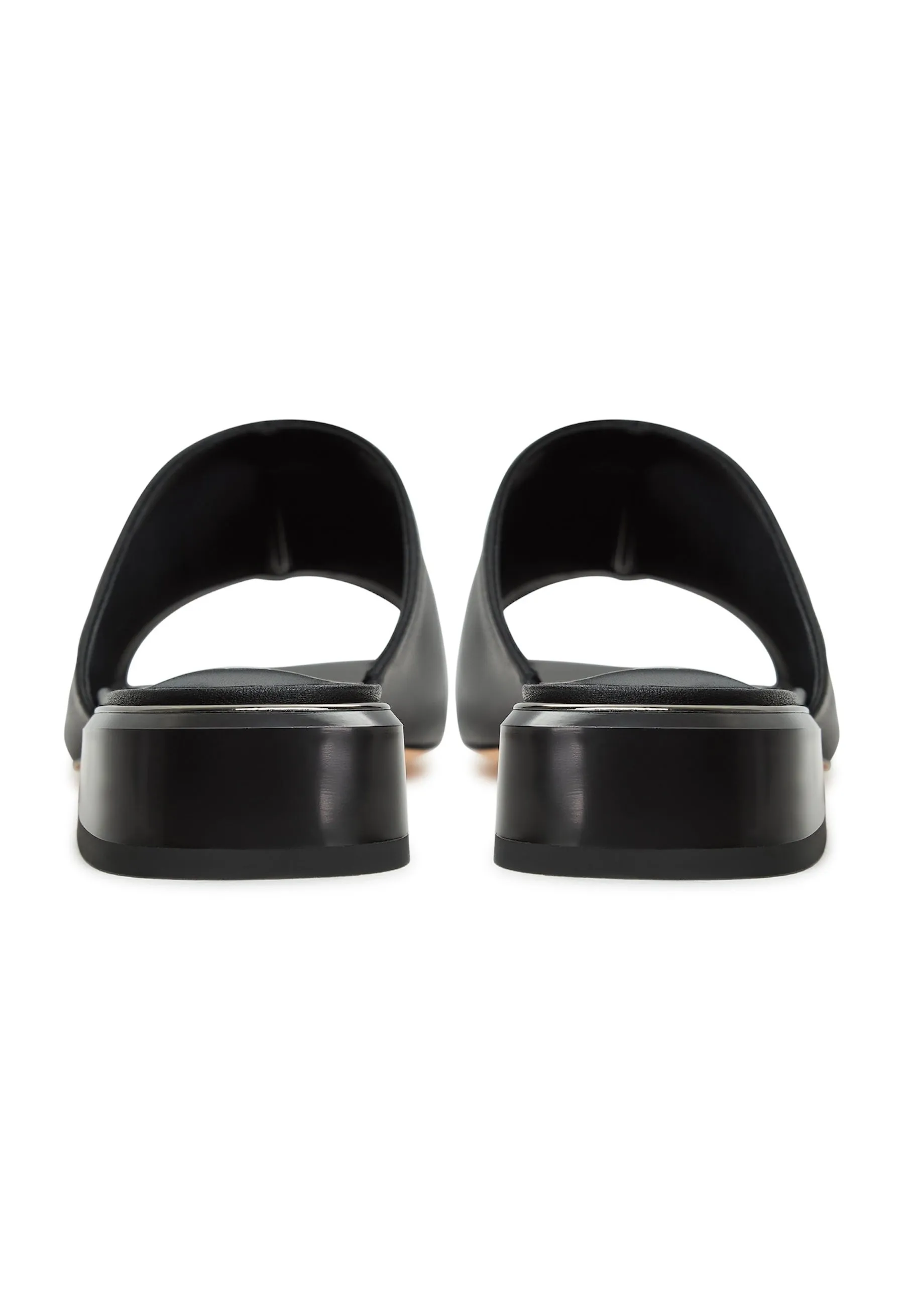 Block Heeled Slippers Beatriz -Black