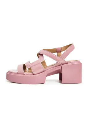 Block Heels Sandals - Pink