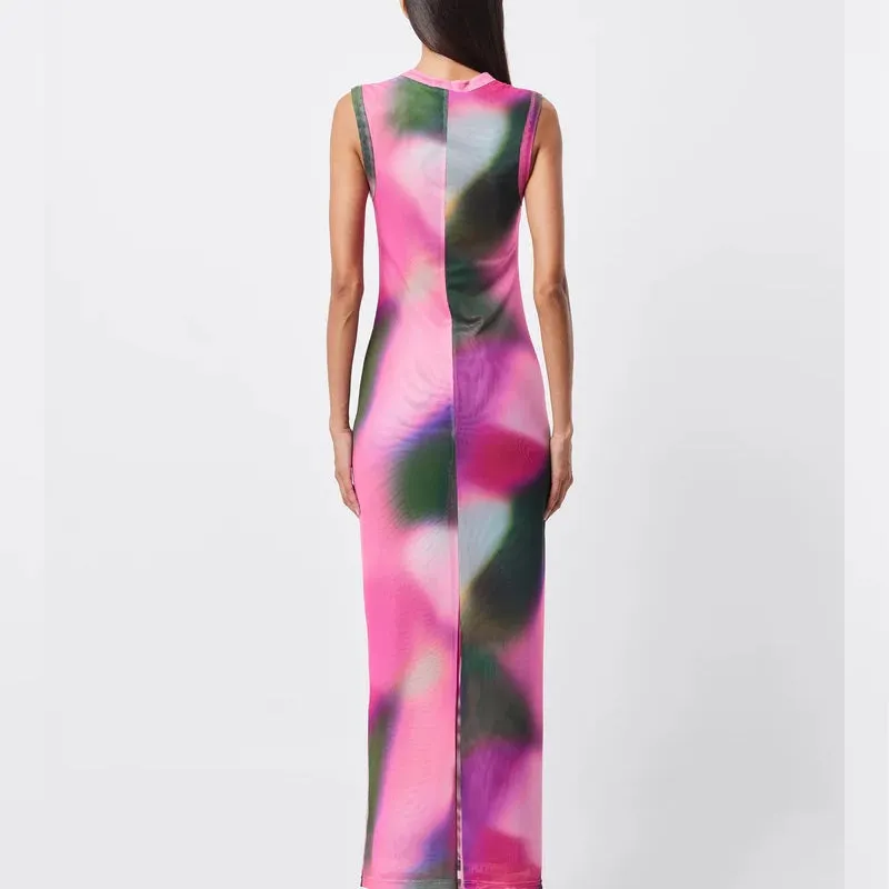 Blurred Midi Dress - 6AU