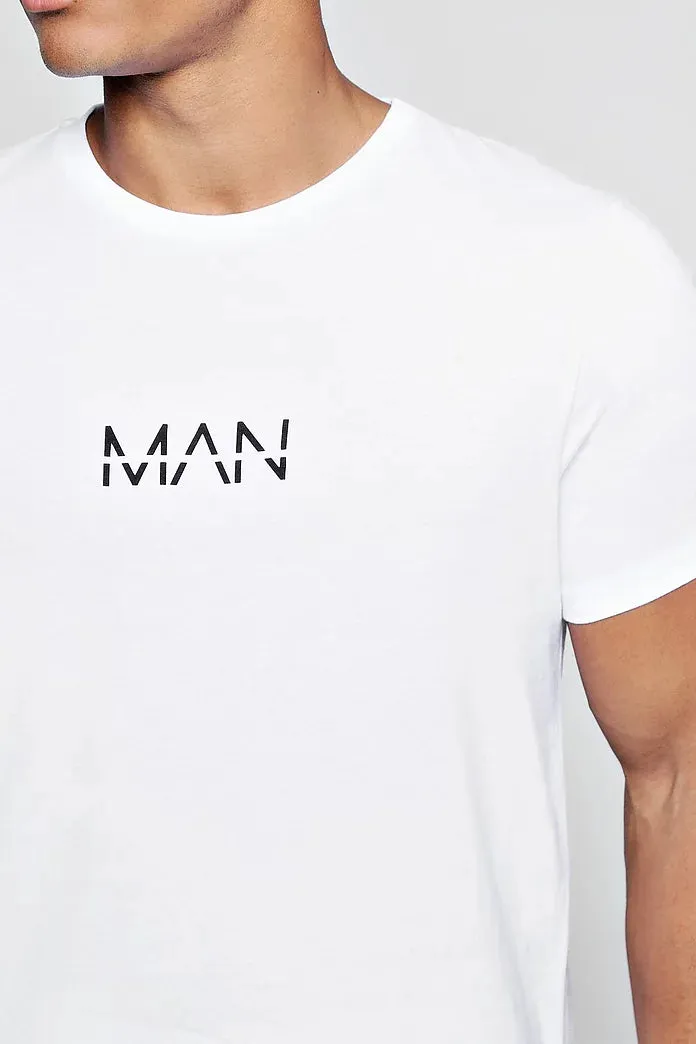 Boohoo White Tall Original Man Print Mens T-Shirt