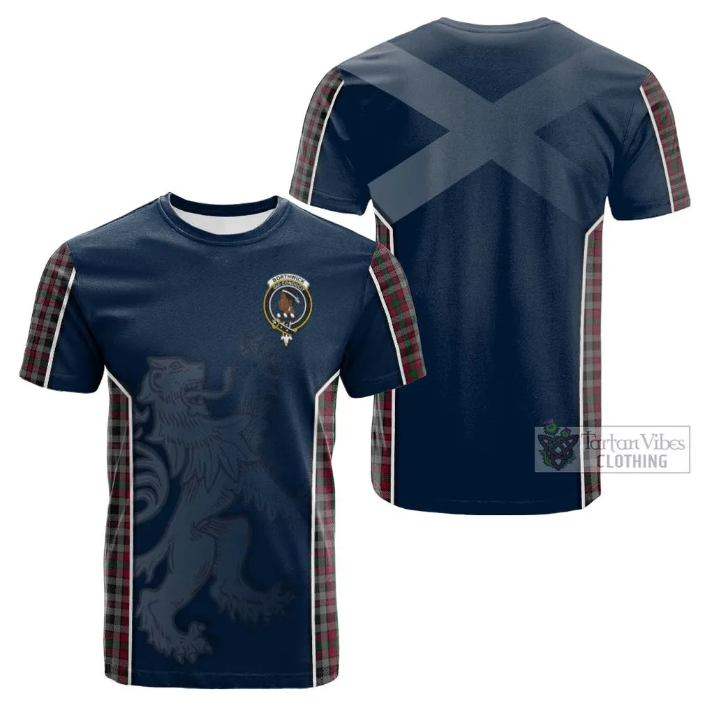 Borthwick Tartan Cotton T-shirt with Family Crest and Lion Rampant Vibes Sport Style