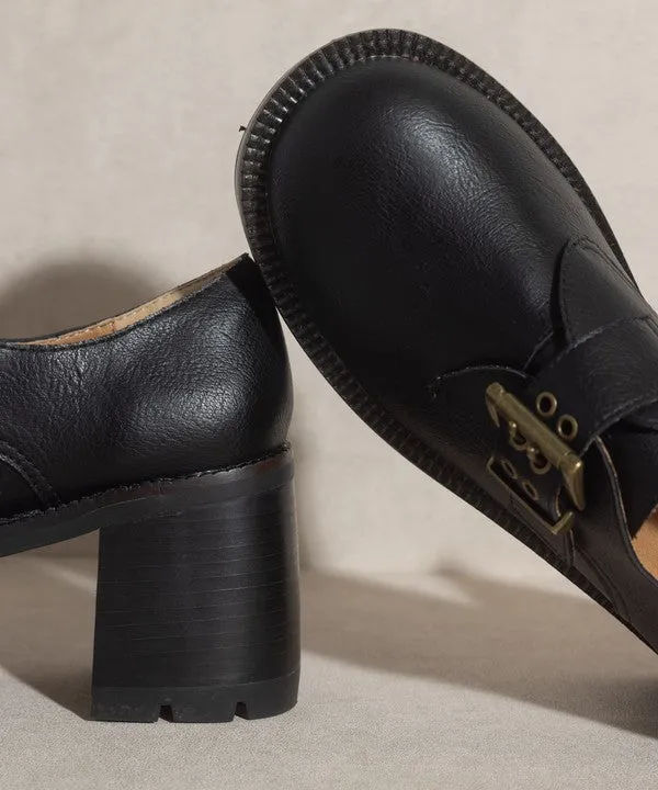 Buckled Platform Loafers