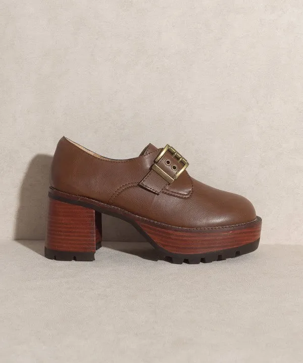 Buckled Platform Loafers