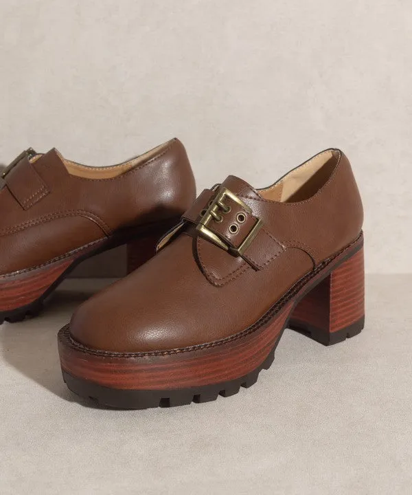 Buckled Platform Loafers