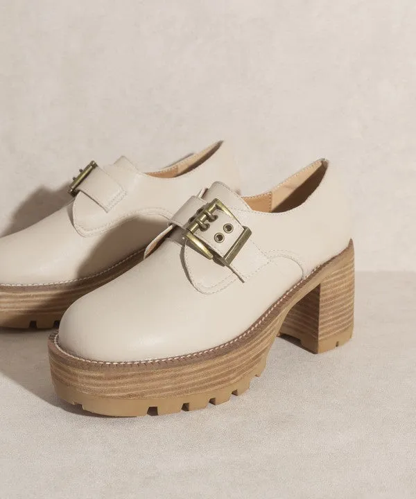 Buckled Platform Loafers