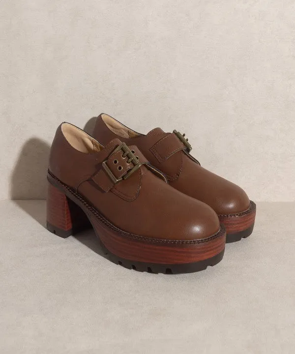 Buckled Platform Loafers