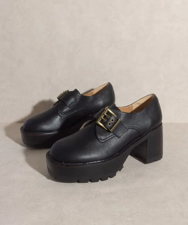 Buckled Platform Loafers