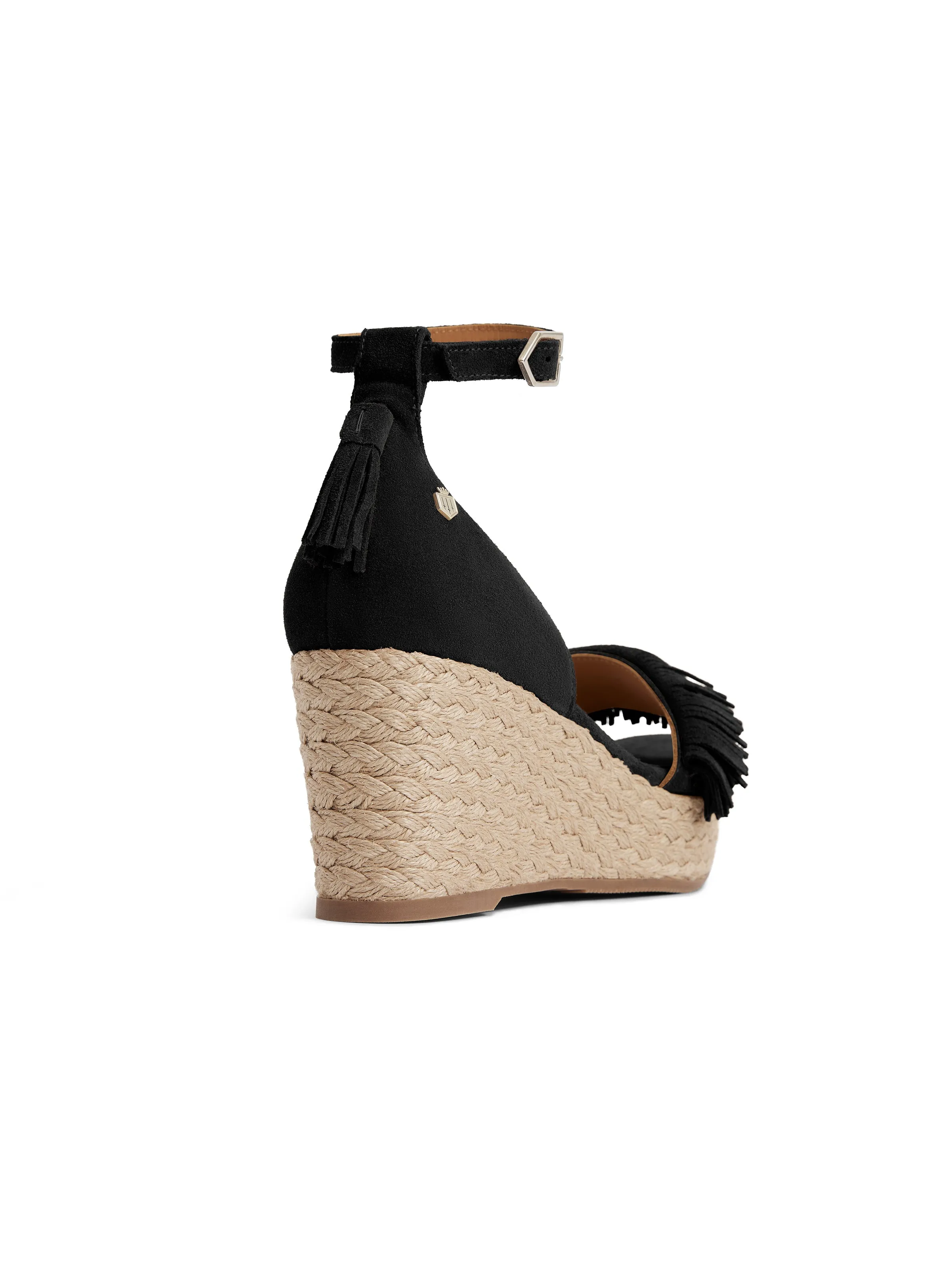 Capri Wedge - Black Suede