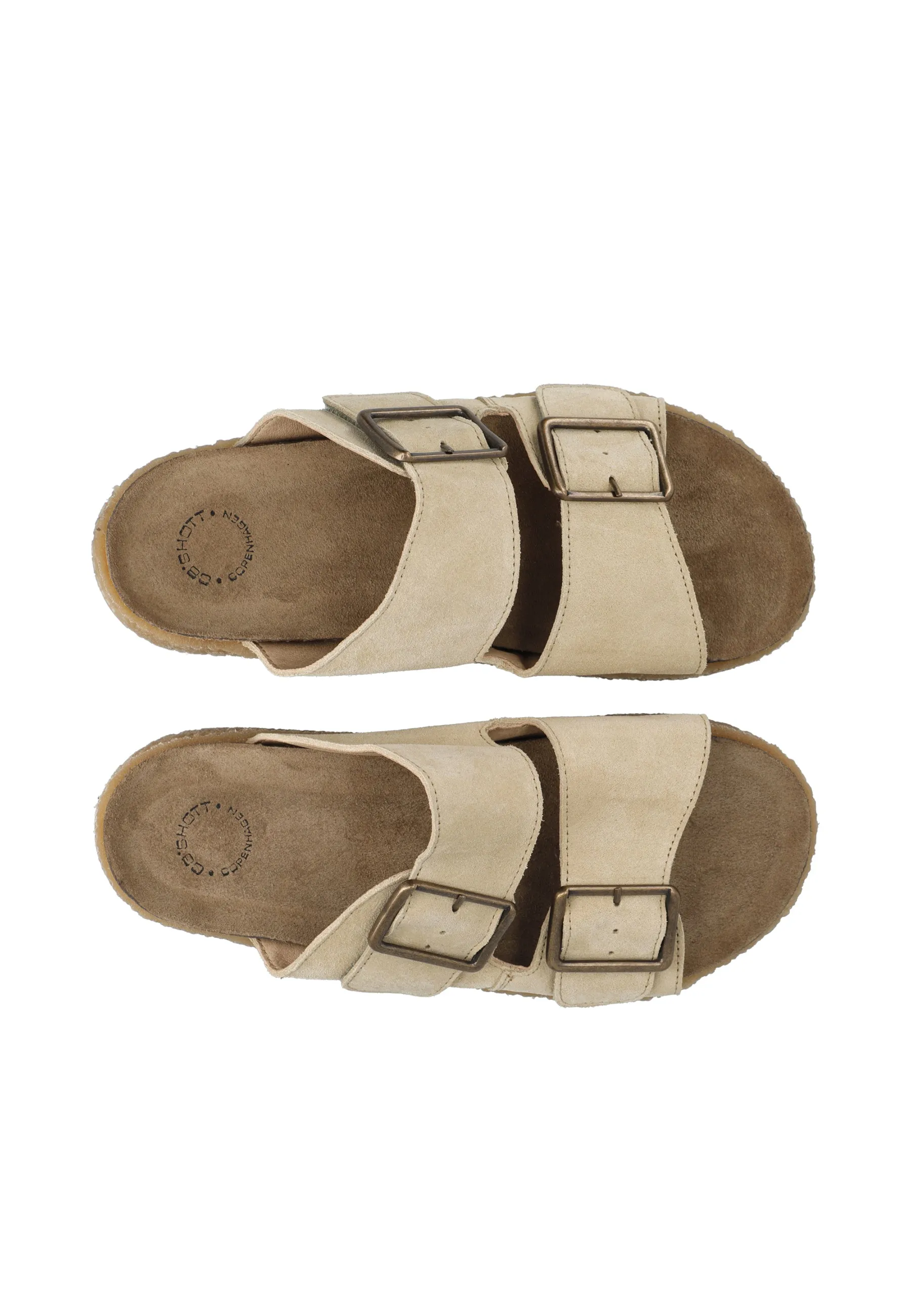 Casdagmar Beige Suede Slides