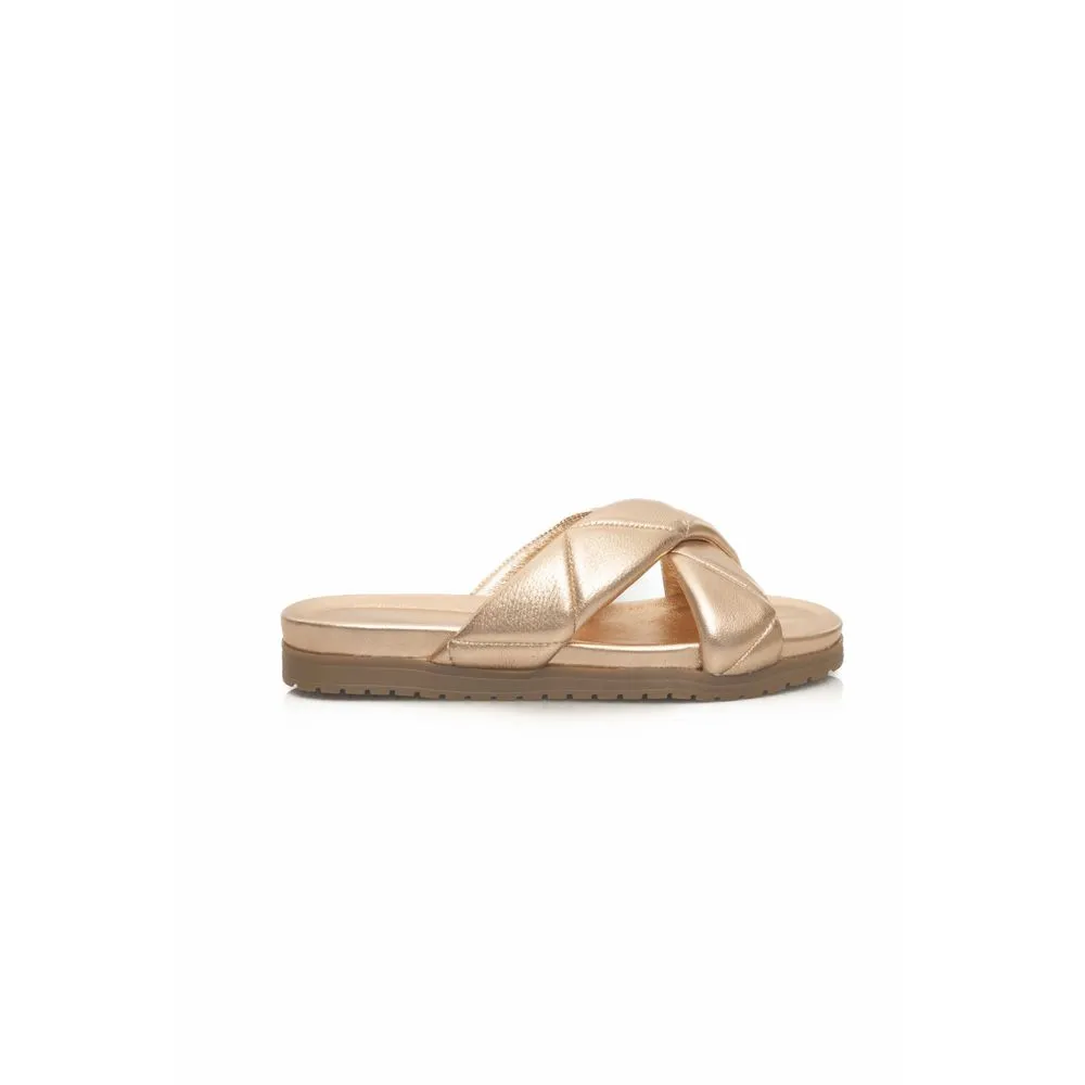 Cerruti 1881 Beige Sheepskin Women Sandal