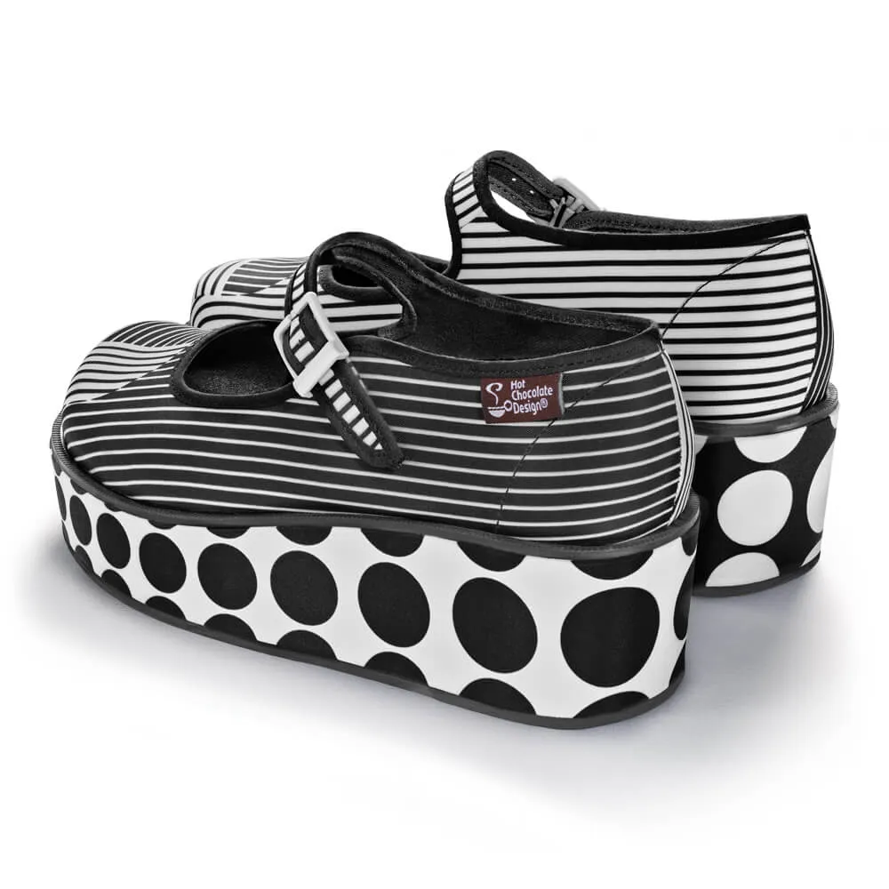 Chocolaticas® Op Art Women's Mary Jane Platform