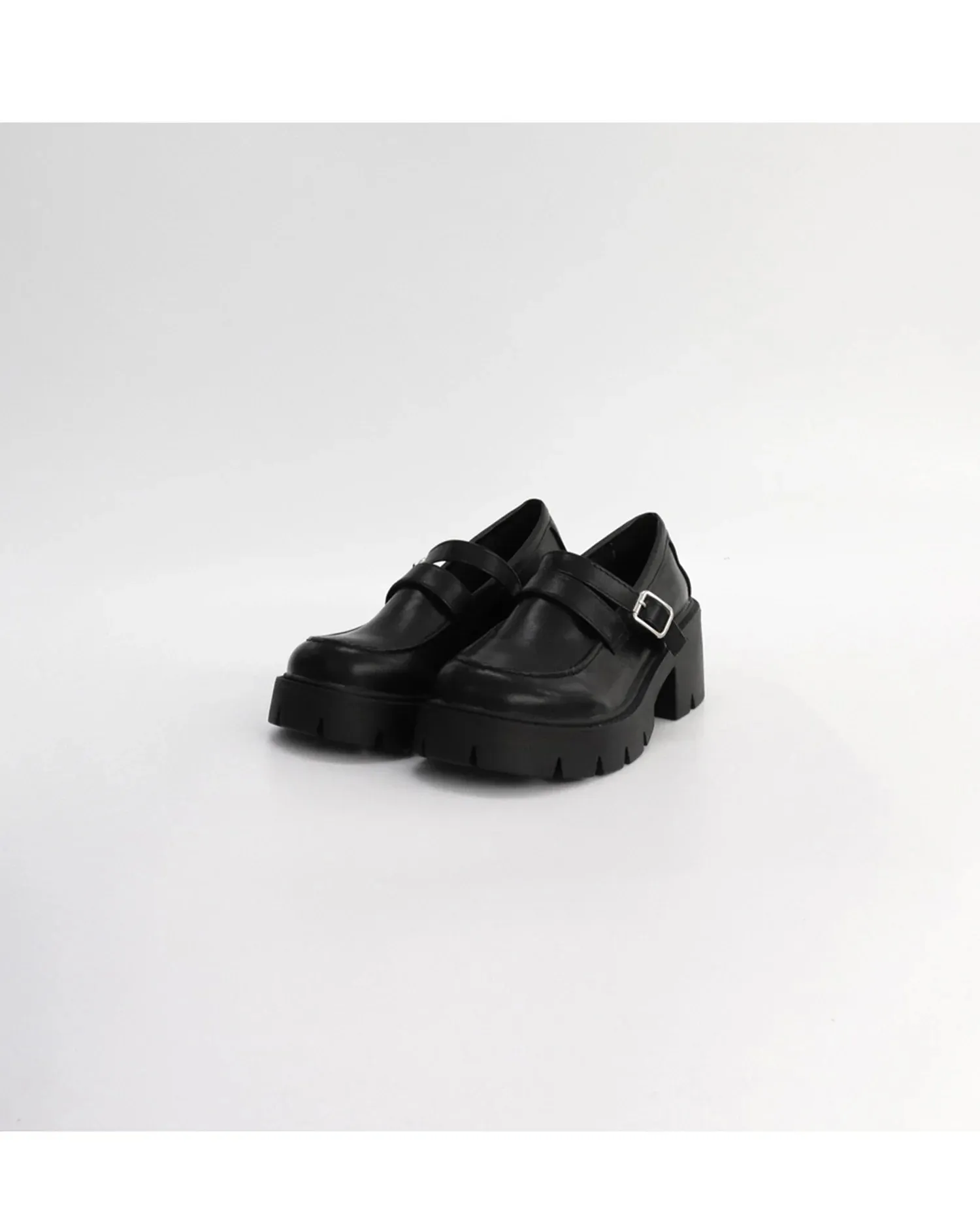 Chunky Platform Buckle Loafers CJ305