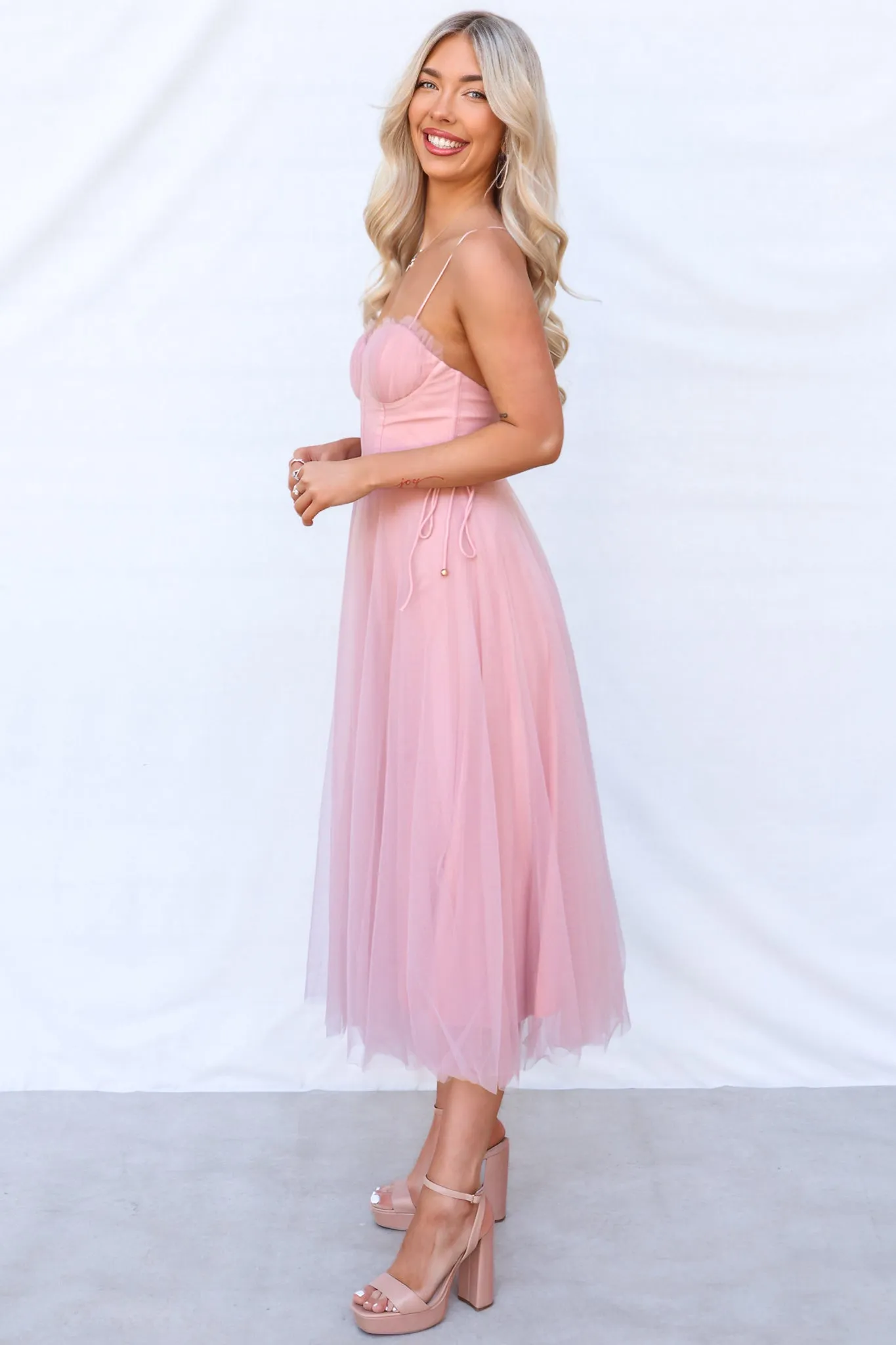 Cindy Midi Dress - Blush