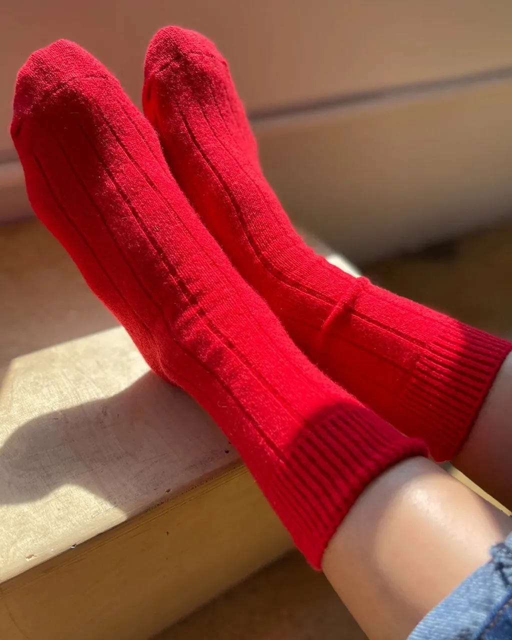 Classic Cashmere Socks - Red